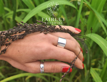 solid 925 sterling silver adjustable ring minimalist boho handmade